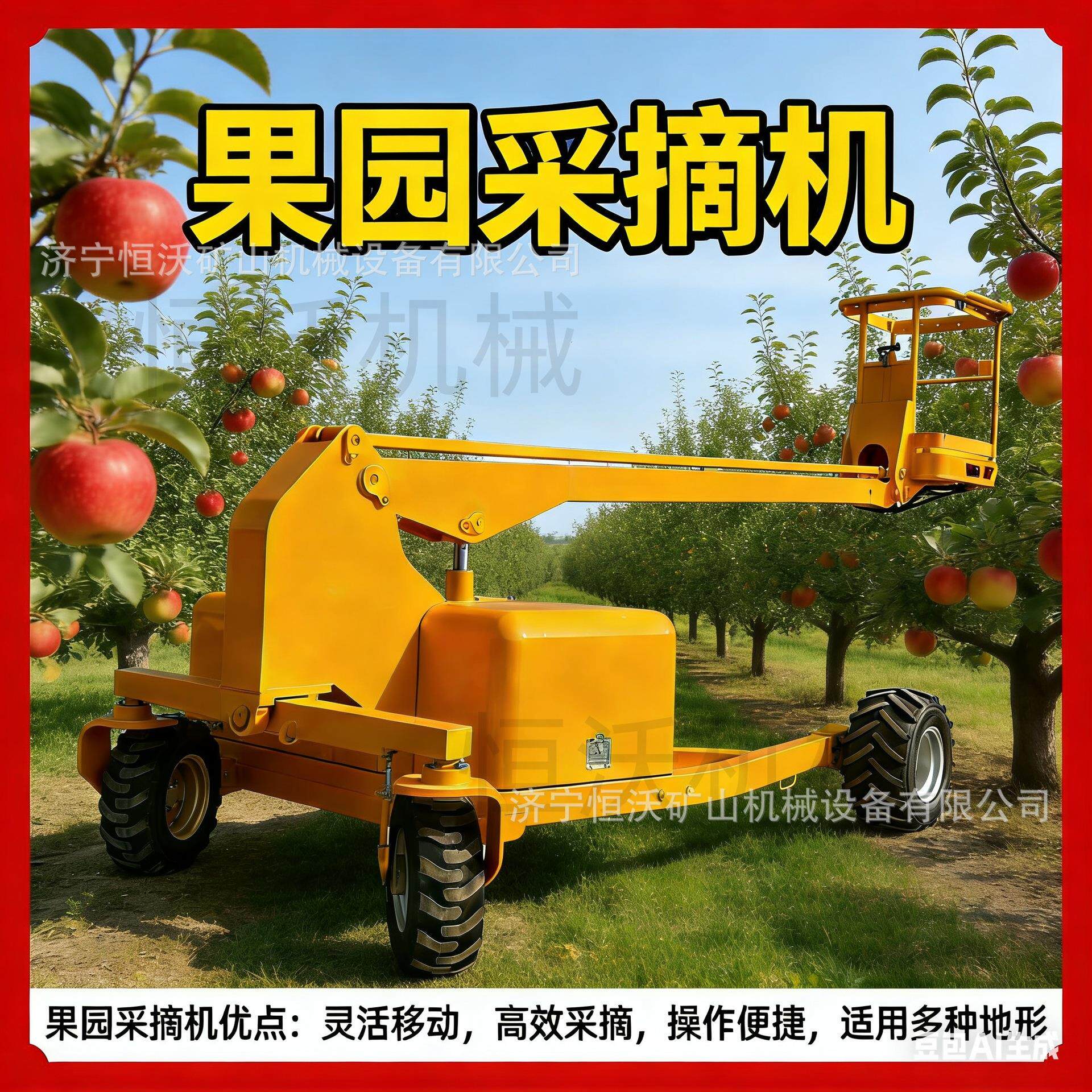 果园高空作业自动升降采摘机遥控液压升降修剪平台车果园采摘车