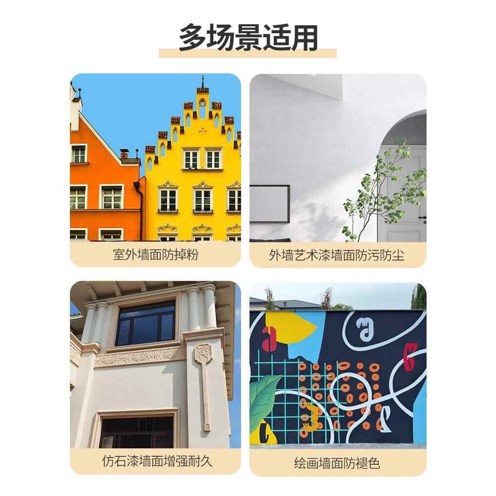面包外罩光漆墙墙面真石/漆水砂透明防水性哑光清漆外墙漆油
