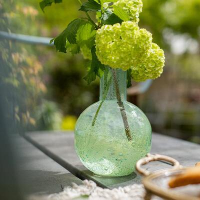 雨浓气泡花玻璃花梦幻网红水培插花细瓶口子瓶客厅餐桌AHL器摆件