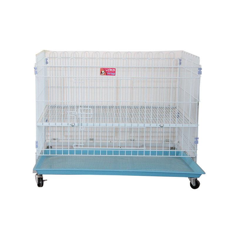 狗笼中型犬小型犬柯基萨摩耶家用宠物跑笼可拆洗折叠带厕所狗笼子