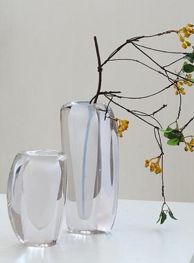 轻奢厚花风果冻粉白瓷加创意琉璃瓶客厅样板间餐电视柜装饰BX69-1