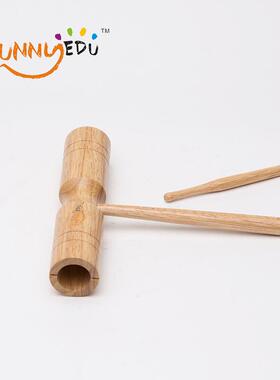 高档专业奥n尔夫打n击乐器 双响筒子 木质梆儿童玩具音乐教具 Fuy