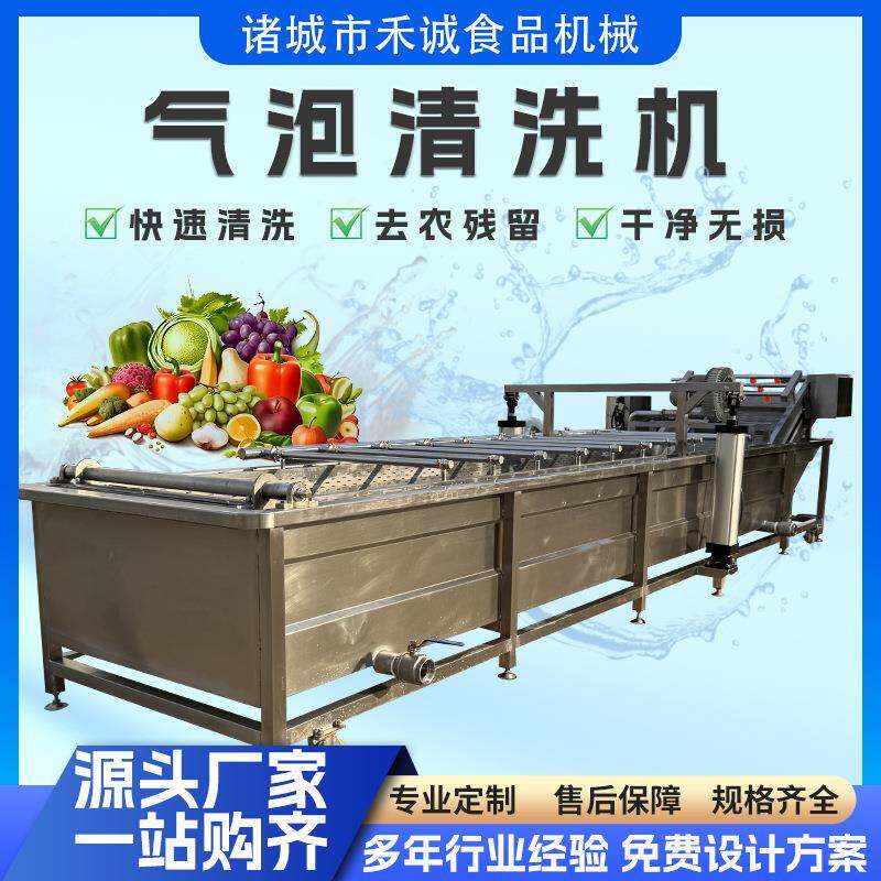 全自动果蔬气泡清洗机竹笋贡菜气泡清洗设备山野菜蕨菜气泡清洗机