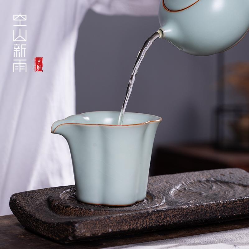 空山新雨汝窑公道杯大号创意均杯单个茶海陶瓷家用防烫泡茶均茶器