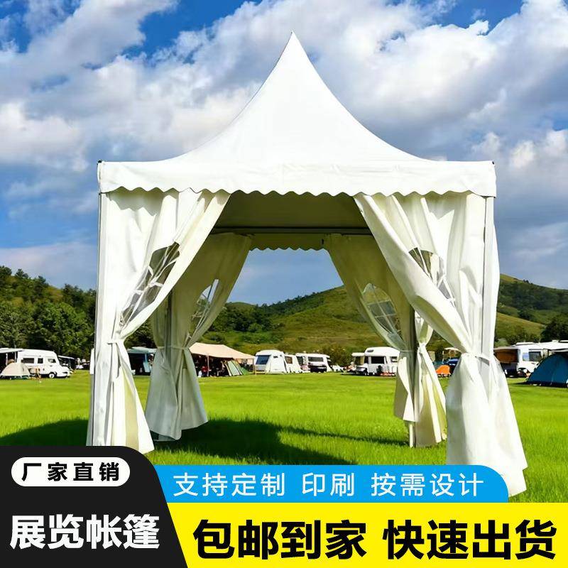 户外欧式尖顶帐篷展会车展帐篷大型婚庆篷房吊顶帐篷遮阳棚伞篷房