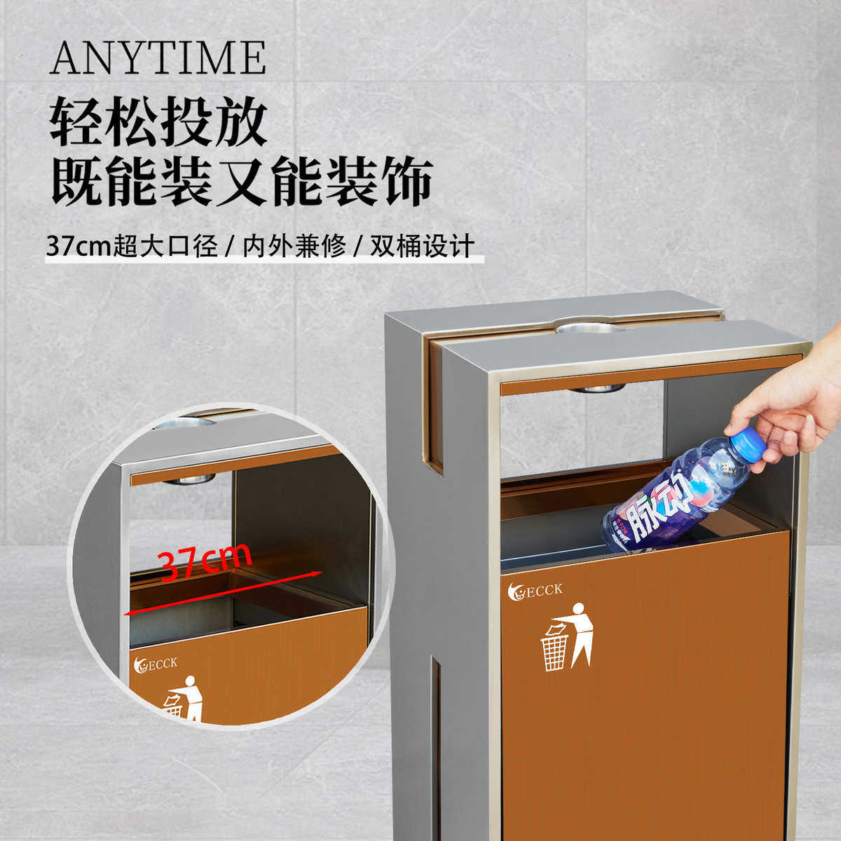 酒店垃圾桶大堂立式带烟灰缸电梯口宾馆大厅走廊商用不锈钢垃圾桶,家庭/个人清洁工具,垃圾桶,淘宝优惠券,粉丝福利购,淘宝优惠卷