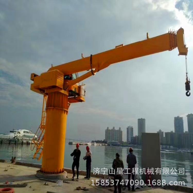 渔船码头装卸用船吊车载式固定吊多节伸缩臂-16吨遥控式吊装机