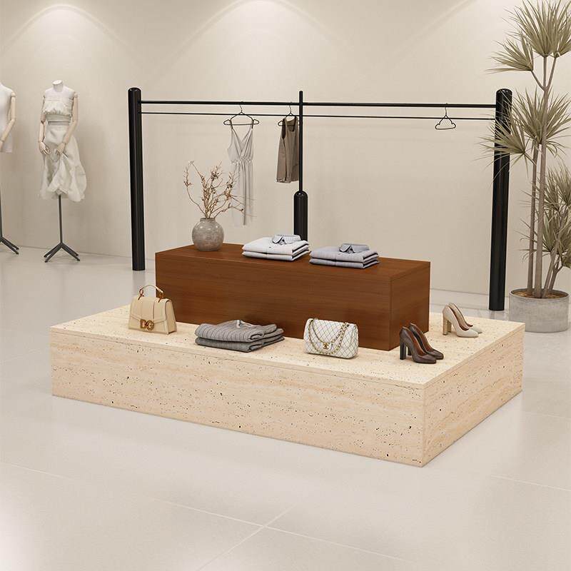 服装店岛台商场展示柜化妆品店中台设置流台鞋包女装店展示柜