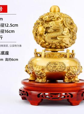 正品黄铜转乾坤办鼎饰摆件中式家居玄关公室装品摆设开九业乔迁礼