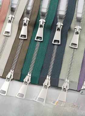 双端双开拉炼5号金属羽绒服棉质服装专用拉炼上下双向铜齿长配件