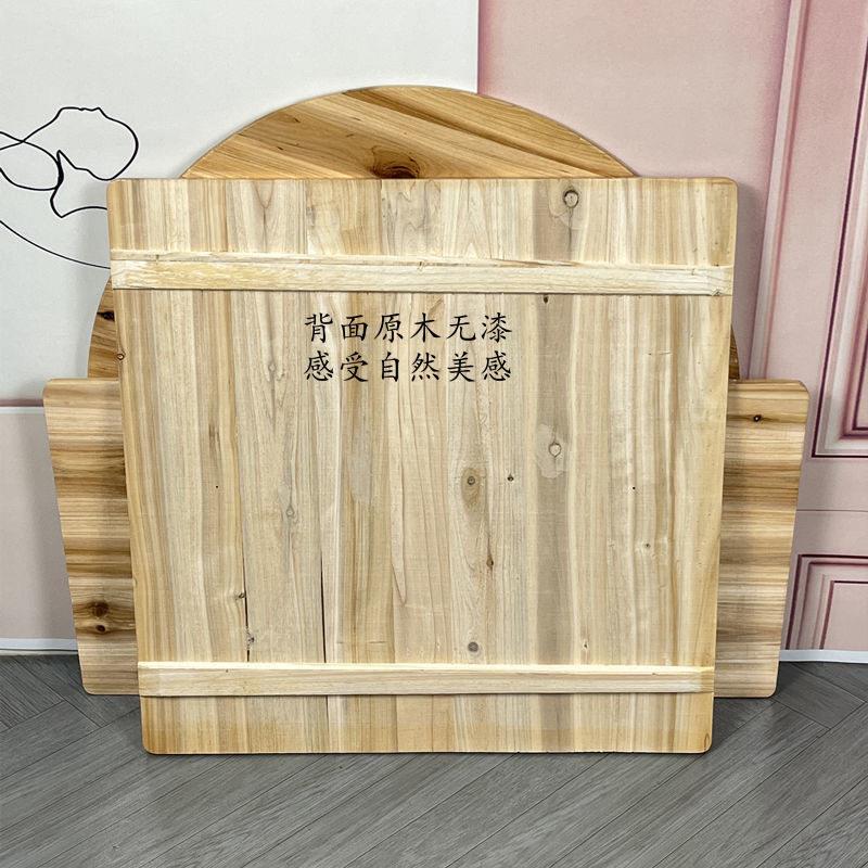 【工厂直销】圆形杉木桌面板餐饮简易桌子实木桌面板正方形长方桌