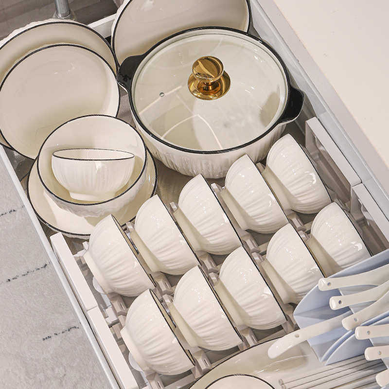 乔迁家用简约2024整套餐具具纯白碗盘碗新款感碗碟套装组合筷