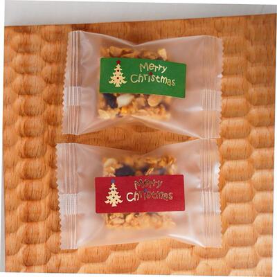 5pc kraft Christmas tree red green hot gold sealing stickers