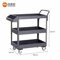 科瑞尼工具車推車移動(dòng)汽修手推車車間零件車工具收納柜三層收納架