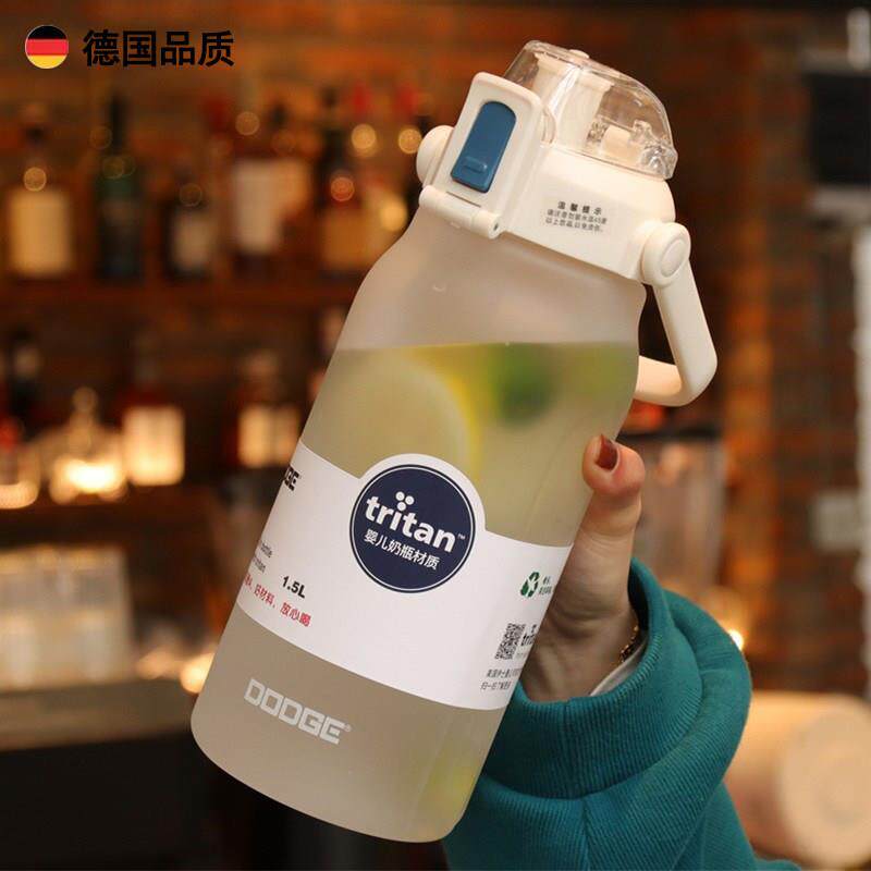 德系水杯女生高颜值2026新款大容量运动水壶带吸管杯子男生吨吨桶