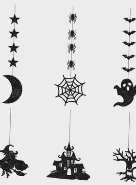 Halloween latte art hanging Spider witch Ghost bat hanging