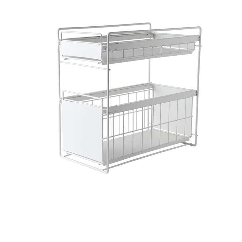 北欧抽屉铁艺收纳筐家用桌面多规格铁线置物筐杂物衣物整理架批发