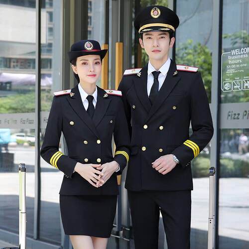 采购产品空姐制服，男女职业套装，高铁公路逃生制服，酒店前台工