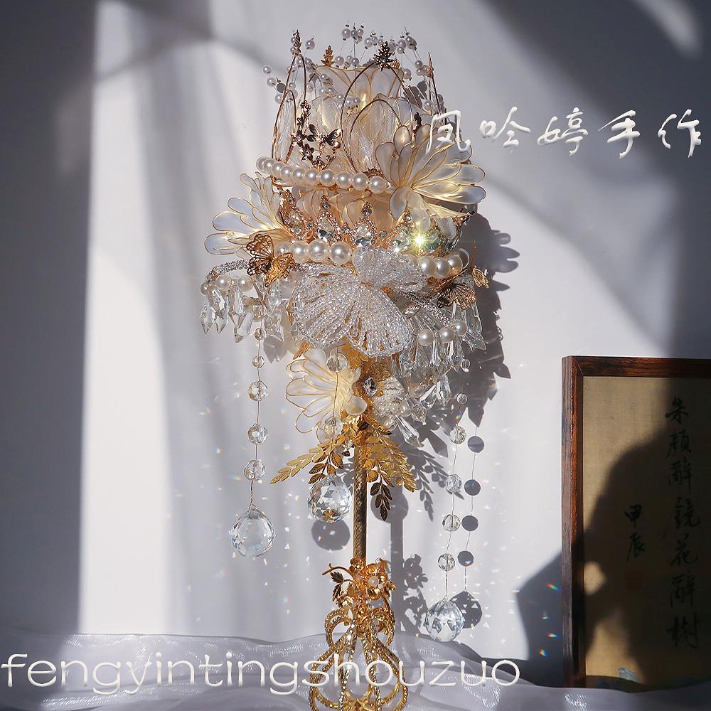 金色手捧花权杖韩式婚礼水晶权杖闺蜜礼物拍照道具权杖