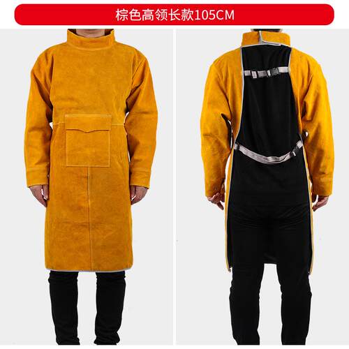 正品中固牛皮防电焊工服焊工防烫作皮衣耐高温接阻燃隔热焊电焊护