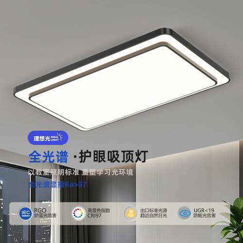 现代简约客厅LED吸顶灯全光谱护眼意式轻奢卧室主灯节能全屋灯具