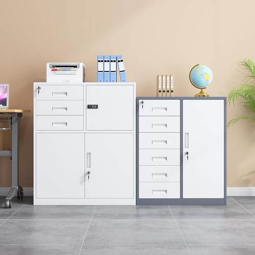 文柜矮柜铁PTO皮档案资料柜抽屉锁纳收活动柜件边柜桌下办带公储