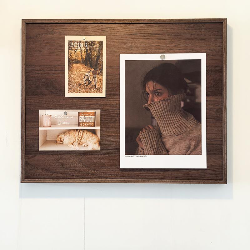 磁吸电表箱装饰画冰箱贴木纹电表盒遮挡磁吸盖板配电箱胡桃木色