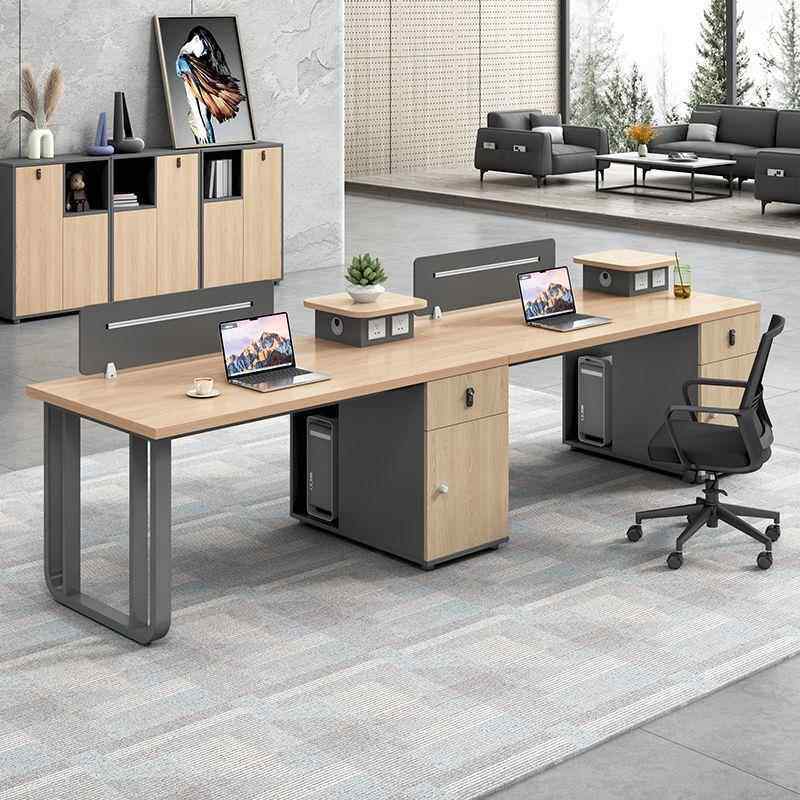 简约现代4人位屏工位卡座办公家具电脑公200员工桌职椅组合风员办