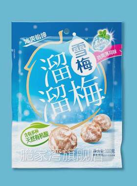 溜溜梅劲爽薄荷雪梅袋装青梅160g梅冻蜜饯组合休闲零食大礼包