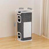 一体双层剑麻四季 保暖窝树猫通用爬窝猫猫板半封闭桶架抓猫猫 冬季