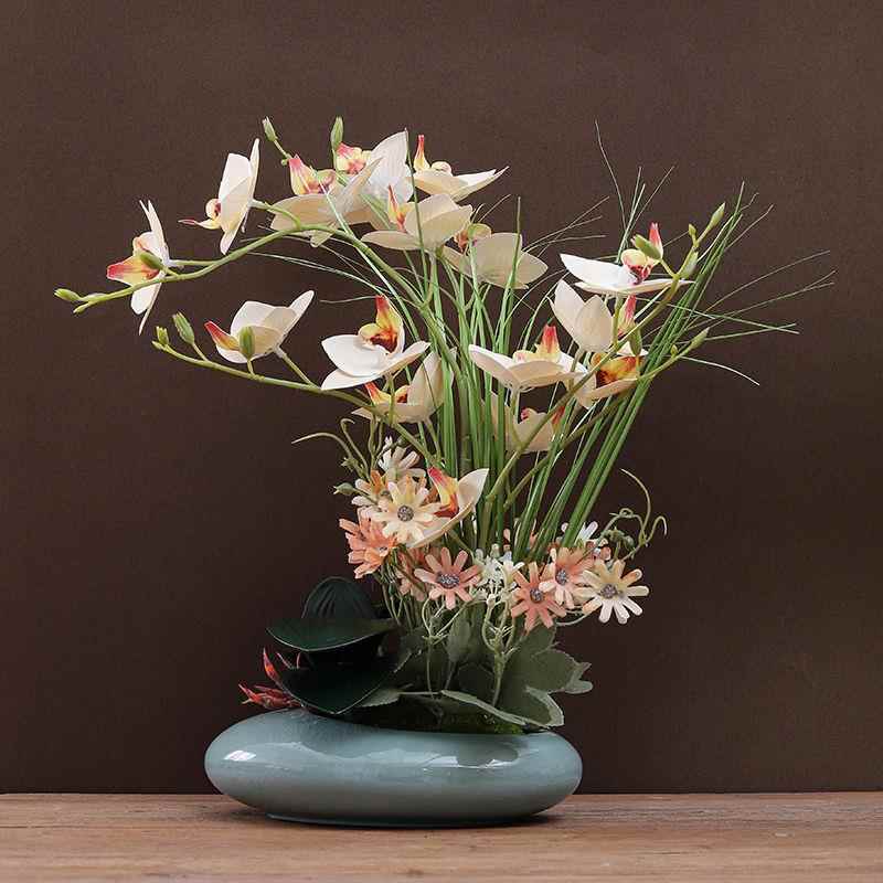 蝴蝶兰仿台真花盆艺栽假客花轻奢插10010876花厅玄关前酒店桌面花