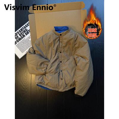 Visvim Ennio美拉德棕色双面穿撞色棉袄男2026春季多巴胺情侣外