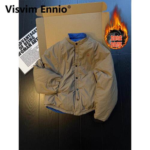 Visvim Ennio美拉德棕色双面穿撞色棉袄男2026春季多巴胺情侣外