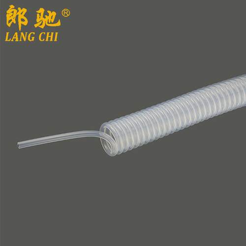 PFA弹簧管1/4和3/8高纯水溶剂酸碱液体输送伸缩管PFA螺旋管