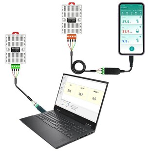 轨道式温湿度传感器模块发送器485高精度Modbus-Rtu协议Sht40探头