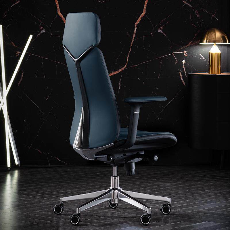 人体工学椅电脑椅舒适久坐办公椅老板椅真皮轻奢电竞椅子座椅家用
