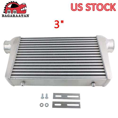 通用铝制中冷器450 X 300 X 70mm ID/OD接口76mm 3英寸翅片散热器