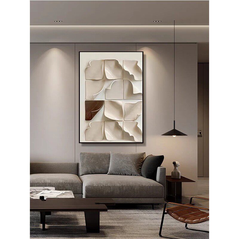 入户玄关手工亚克力实物装饰画弯3d立体餐厅挂画渐变艺术抽象装画