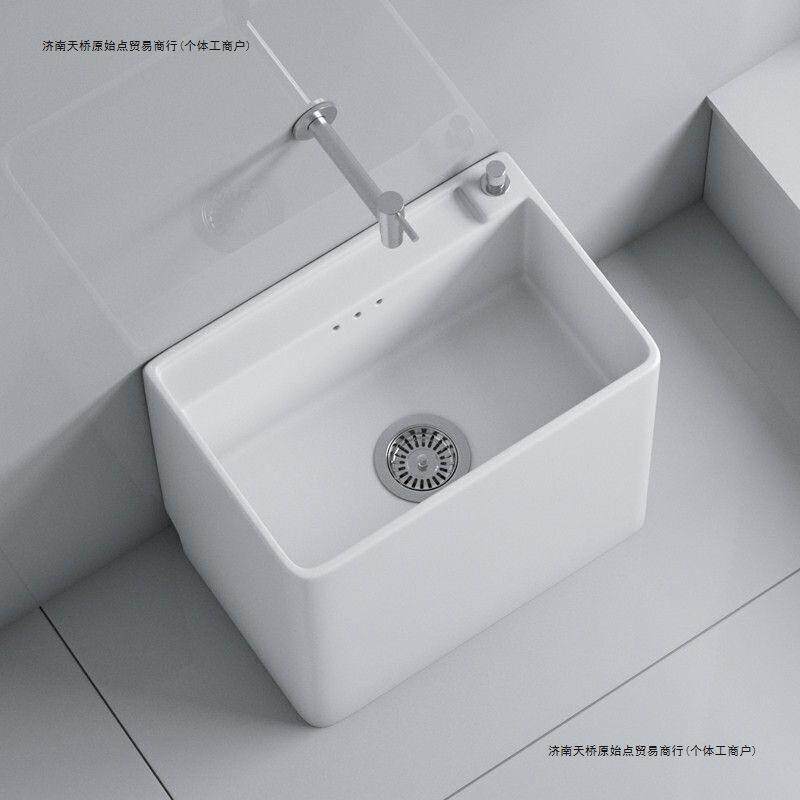 家用拖把池卫生间阳台庭院陶瓷大小号拖布池墩布池落地一体式水槽