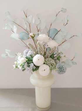 假摆设蓝色仿真花花绢批发简约手札m178花艺花花束家居