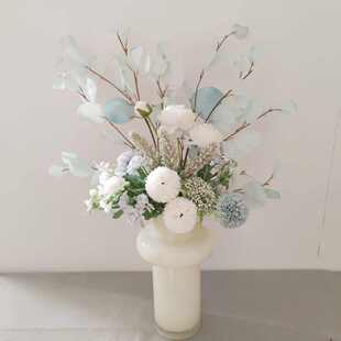 M178手札花束仿真花绢花假花批发蓝色简约花艺家居摆设