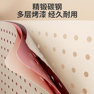洞洞板金属墙上置物架挂钩配件免打孔磁铁圆孔造型墙书桌墙面支架