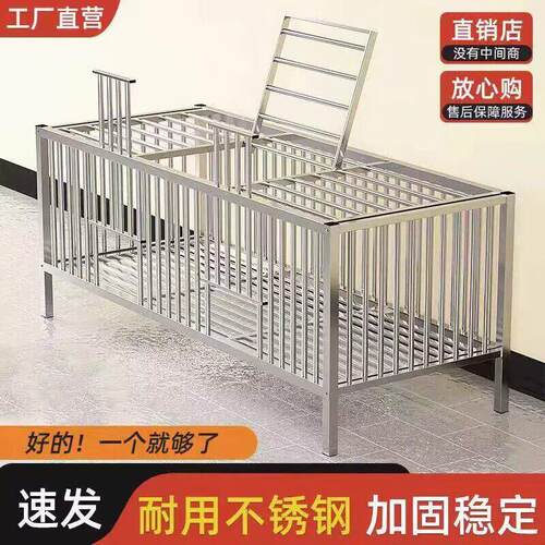 不锈钢鸡兔笼鸽笼小狗笼子家禽养殖大号加厚加密鸡笼家用养殖笼子