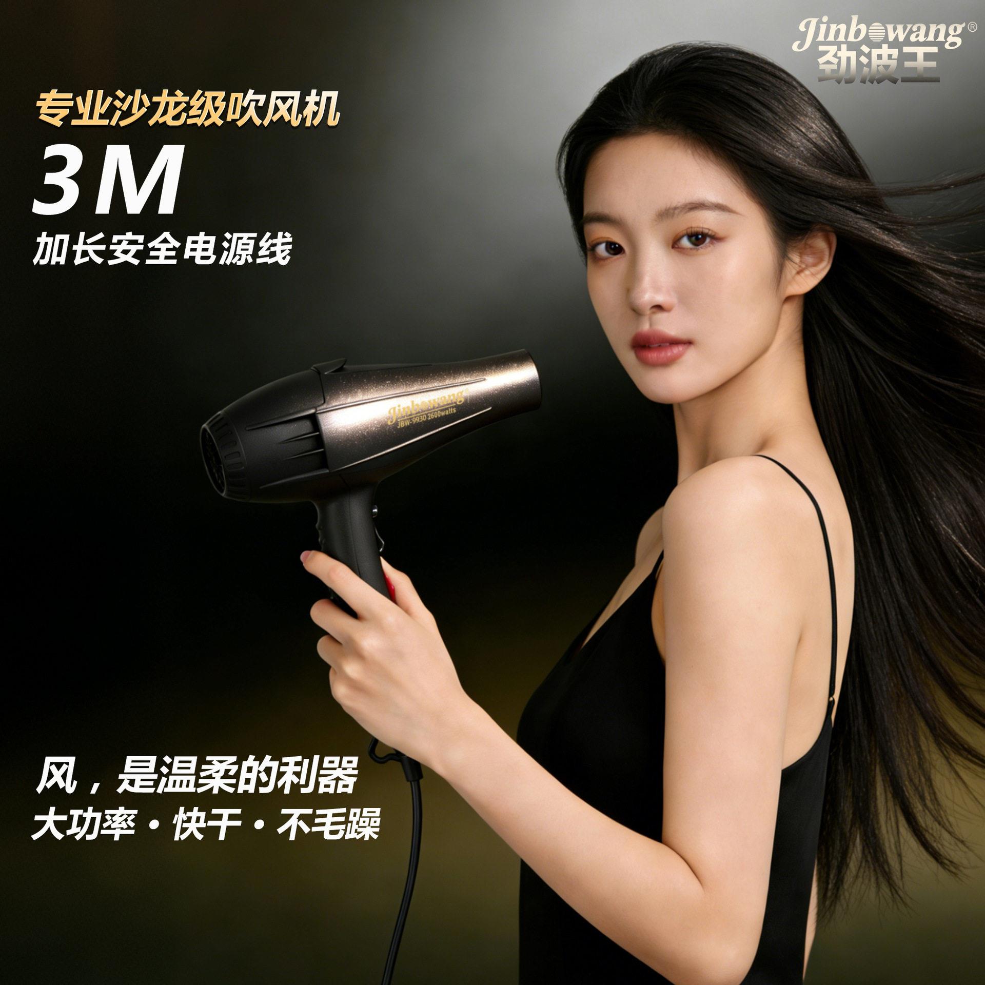 劲波王9930发廊专业吹风筒蓝光负离子大功率理发店电吹风机跨境