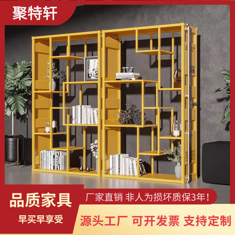 收纳架玄关落地工业架书架展示架多层搁板创意铁置艺架子装饰风物