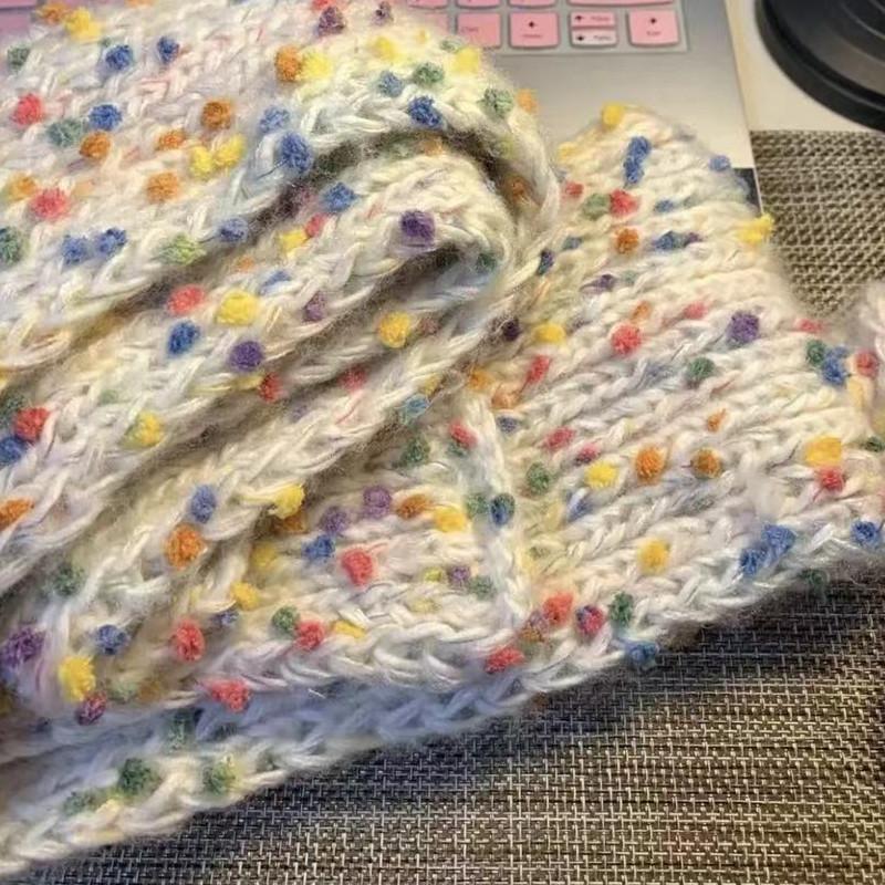 diy男朋友彩虹彩虹围巾围巾纱线