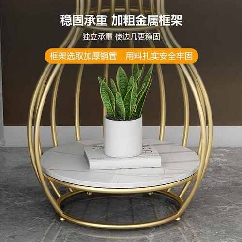 茶几茶桌几双家用客厅茶几卧室床头柜层几桌圆形边边小户型阳台小