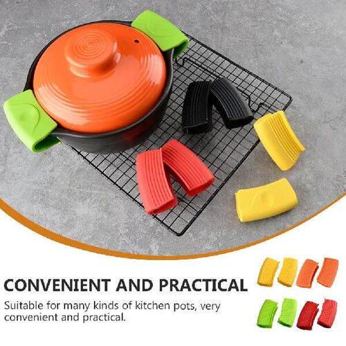 2 Pairs Silicone Pot Clips Anti-skid Kitchen Tool