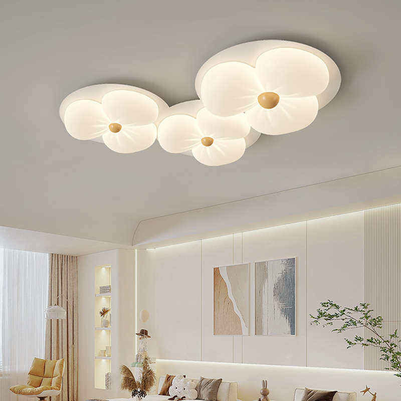 奶油风客厅吸顶灯现代简约法式花朵护眼卧室儿童房间灯具,家装灯饰光源,智能吸顶灯,淘宝优惠券,粉丝福利购,淘宝优惠卷