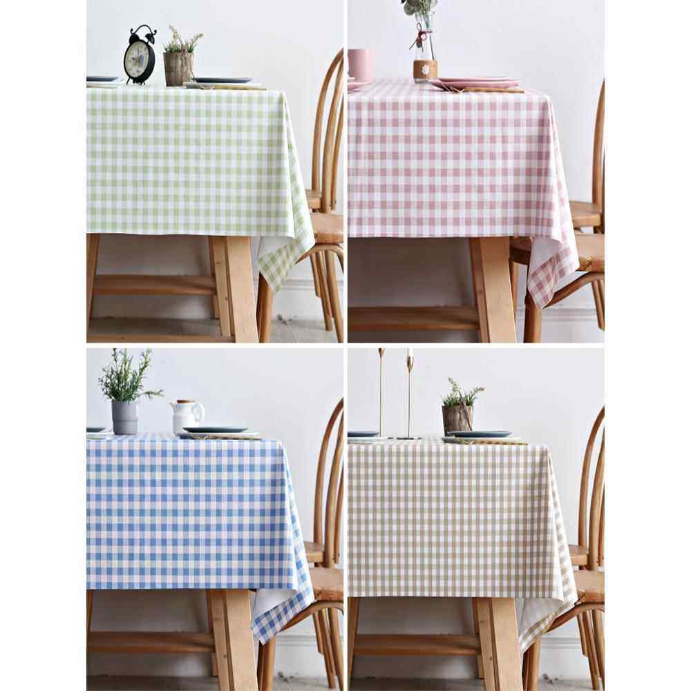 少女心桌布格子防水防油免洗茶几书桌PVC塑料餐桌垫北欧ins学生,居家布艺,桌布,淘宝优惠券,粉丝福利购,淘宝优惠卷